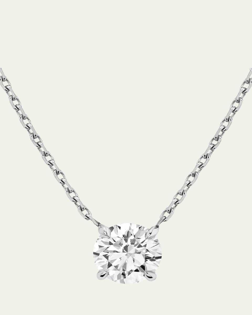 Brilliant-Cut Round Solitaire Lab Grown Diamond Necklace, 1.0tcw